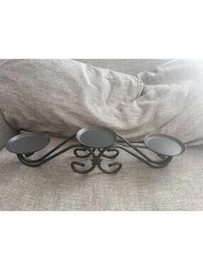 Longaberger Wrought Iron 3 Tier Pillar Candle Holder Maple Leaf